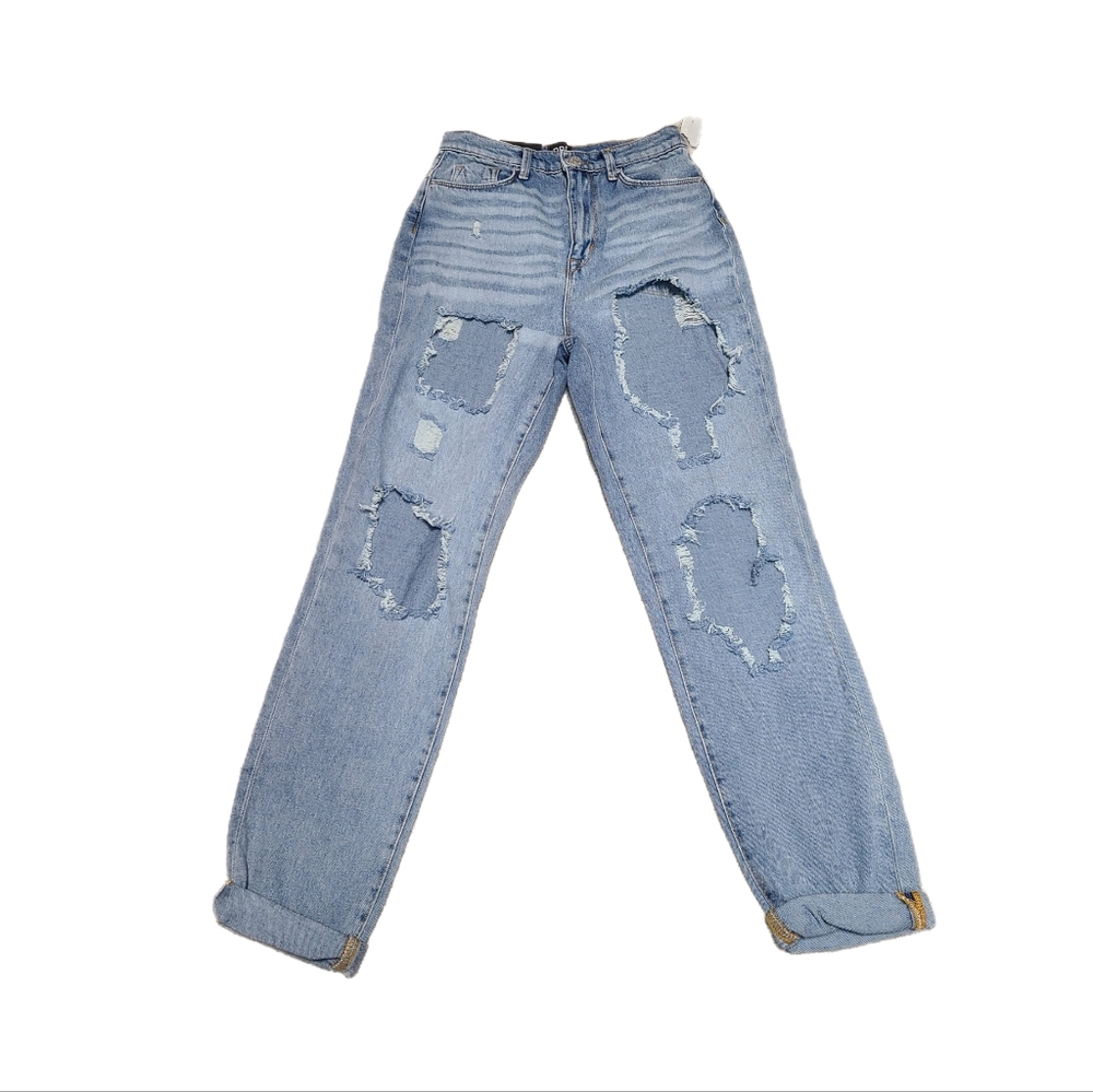 NWT BDG Urban Outfitters Mom High-Rise Blue Jeans Distressed Size 26